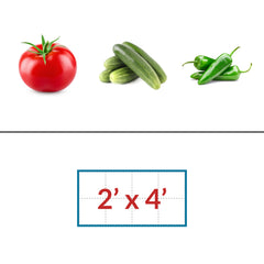 Tomatoes - Cucumbers - Peppers 2' x 4' LED Grow Light Lighting Kit