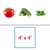 Tomatoes - Cucumbers - Peppers 4' x 4' LED Grow Light Lighting Kit